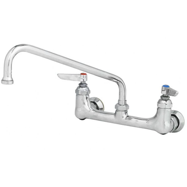 T&S Brass And Bronze Works T&S B-0231-EE-A22CR Wall Mounted Pantry Faucet With 8" Centers, 12" Swing Spout, 2.2 GPM Aerator, Cerama Cartridges, And Lever Handles 3 T&S Brass And Bronze Works T&S B-0231-EE-A22CR Wall Mounted Pantry Faucet With 8" Centers, 12" Swing Spout, 2.2 GPM Aerator, Cerama Cartridges, And Lever Handles