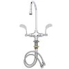 T&S Brass And Bronze Works T&S B-0300-VR4-WS Deck Mounted Pantry Faucet With 5 3/4" Gooseneck Nozzle, 1.5 GPM Aerator, Eterna Cartridges, And 4" Wrist Handles -T&S Brass Shop 1526492