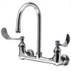 T&S Brass And Bronze Works T&S B-0330-01-W4F12 Wall Mounted Pantry Faucet With 8" Centers, 2 7/8" Gooseneck Spout, 1.2 GPM Aerator, Eterna Cartridges, And Wrist Handles -T&S Brass Shop 1527389