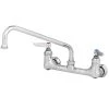 T&S Brass And Bronze Works T&S B-2429-CR-EK Wall Mounted Pantry Faucet With 8" Adjustable Centers, 10" Swing Spout, Stream Regulator Outlet, Cerama Cartridges, Elbows, And Lever Handles -T&S Brass Shop 1529876