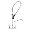 T&S Brass And Bronze Works T&S B-0133-12ACB8ST EasyInstall Wall Mounted Pre-Rinse Faucet With 8" Centers, 1.07 GPM Spray Valve, Cerama Cartridges, And Lever Handles -T&S Brass Shop 1533829