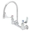 T&S Brass And Bronze Works T&S B-0331-CR4-L22 Wall Mounted Pantry Faucet With 8" Centers, 5 3/4" Gooseneck Spout, 2.2 GPM Laminar Flow Device, Cerama Cartridges, And Wrist Handles 2 T&S Brass And Bronze Works T&S B-0331-CR4-L22 Wall Mounted Pantry Faucet With 8" Centers, 5 3/4" Gooseneck Spout, 2.2 GPM Laminar Flow Device, Cerama Cartridges, And Wrist Handles -T&S Brass Shop 1535032