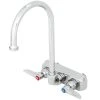 T&S Brass And Bronze Works T&S B-1146-CR Wall Mounted Workboard Faucet With 4" Centers, 5 3/4" Gooseneck Spout, 2.2 GPM Aerator, Cerama Cartridges, And Lever Handles 2 T&S Brass And Bronze Works T&S B-1146-CR Wall Mounted Workboard Faucet With 4" Centers, 5 3/4" Gooseneck Spout, 2.2 GPM Aerator, Cerama Cartridges, And Lever Handles -T&S Brass Shop 1535715