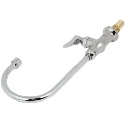 T&S Brass And Bronze Works T&S B-0308-QT-VWS Deck Mounted Pantry Faucet With 5 3/4" Gooseneck Spout, 1.5 GPM Aerator, Eterna Cartridge, And Lever Handle -T&S Brass Shop 1539489