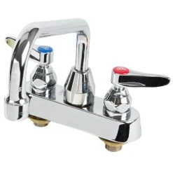 T&S Brass And Bronze Works T&S B-1171 Deck Mounted Workboard Faucet With Self-Closing Spray Valve And 4" Centers - 8" Swing Nozzle -T&S Brass Shop 1554245