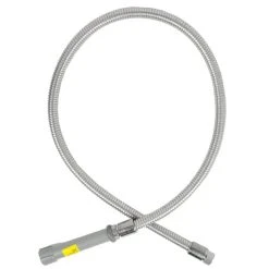T&S Brass And Bronze Works T&S B-0050-H 50" Stainless Steel Flex Hose With Gray Handle And Polyurethane Liner -T&S Brass Shop 1580109