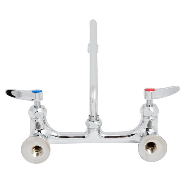 T&S Brass And Bronze Works T&S B-0231-VF22-CR Wall Mounted Faucet With 8" Adjustable Centers, 12" Swing Spout, 2.2 GPM Aerator, Cerama Cartridges, And Lever Handles 7 T&S Brass And Bronze Works T&S B-0231-VF22-CR Wall Mounted Faucet With 8" Adjustable Centers, 12" Swing Spout, 2.2 GPM Aerator, Cerama Cartridges, And Lever Handles - Image 5