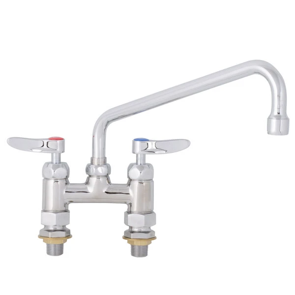 T&S Brass And Bronze Works T&S B-0225-61X-CCCR Deck Mounted Faucet With 4" Centers, 10" Swing Spout, Stream Regulator Outlet, Cerama Cartridges, And Lever Handles 5 T&S Brass And Bronze Works T&S B-0225-61X-CCCR Deck Mounted Faucet With 4" Centers, 10" Swing Spout, Stream Regulator Outlet, Cerama Cartridges, And Lever Handles - Image 3