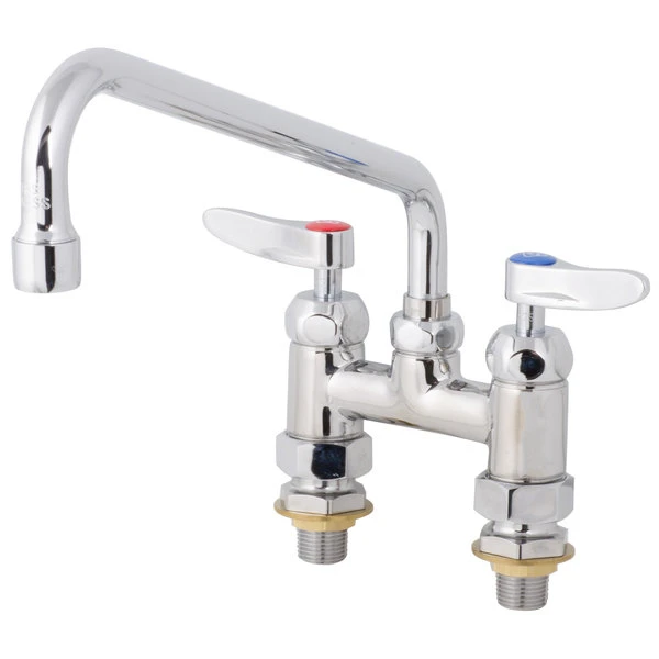 T&S Brass And Bronze Works T&S B-0225-61X-CCCR Deck Mounted Faucet With 4" Centers, 10" Swing Spout, Stream Regulator Outlet, Cerama Cartridges, And Lever Handles 3 T&S Brass And Bronze Works T&S B-0225-61X-CCCR Deck Mounted Faucet With 4" Centers, 10" Swing Spout, Stream Regulator Outlet, Cerama Cartridges, And Lever Handles