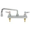 T&S Brass And Bronze Works T&S B-1134 Deck Mount Workboard Faucet With 8" Centers, 14" Swing Nozzle, Escutcheon, And Tailpieces -T&S Brass Shop 1589644