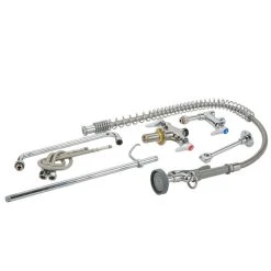 T&S Brass And Bronze Works T&S B-2338 Deck Mounted 40" High Pre-Rinse Faucet With Flex Inlets, 44" Hose, 12" Add-On Faucet, And Wall Bracket 7 T&S Brass And Bronze Works T&S B-2338 Deck Mounted 40" High Pre-Rinse Faucet With Flex Inlets, 44" Hose, 12" Add-On Faucet, And Wall Bracket -T&S Brass Shop 1589976