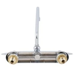 T&S Brass And Bronze Works T&S B-1128-XS-F12 Wall Mounted Workboard Faucet With 8" Centers, 12" Swing Spout, 1.2 GPM Aerator, Eterna Cartridges, And Lever Handles -T&S Brass Shop 1594408