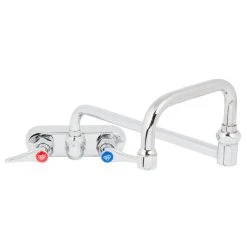 T&S Brass And Bronze Works T&S B-1136-CR Wall Mounted Workboard Faucet With 4" Centers, 18" Double-Jointed Swing Spout, 2.2 GPM Aerator, Cerama Cartridges, And Lever Handles 9 T&S Brass And Bronze Works T&S B-1136-CR Wall Mounted Workboard Faucet With 4" Centers, 18" Double-Jointed Swing Spout, 2.2 GPM Aerator, Cerama Cartridges, And Lever Handles -T&S Brass Shop 1594512