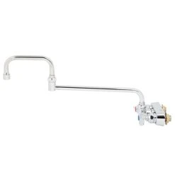 T&S Brass And Bronze Works T&S B-1136-CR Wall Mounted Workboard Faucet With 4" Centers, 18" Double-Jointed Swing Spout, 2.2 GPM Aerator, Cerama Cartridges, And Lever Handles 11 T&S Brass And Bronze Works T&S B-1136-CR Wall Mounted Workboard Faucet With 4" Centers, 18" Double-Jointed Swing Spout, 2.2 GPM Aerator, Cerama Cartridges, And Lever Handles -T&S Brass Shop 1594515