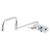 T&S Brass And Bronze Works T&S B-1136-CR Wall Mounted Workboard Faucet With 4" Centers, 18" Double-Jointed Swing Spout, 2.2 GPM Aerator, Cerama Cartridges, And Lever Handles 2 T&S Brass And Bronze Works T&S B-1136-CR Wall Mounted Workboard Faucet With 4" Centers, 18" Double-Jointed Swing Spout, 2.2 GPM Aerator, Cerama Cartridges, And Lever Handles -T&S Brass Shop 1594516