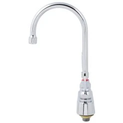 T&S Brass And Bronze Works T&S B-1140-WH4 Deck Mounted Workboard Faucet With 3 1/2" Centers, 5 3/4" Gooseneck Spout, 2.2 GPM Aerator, Eterna Cartridges And Wrist Handles -T&S Brass Shop 1598814