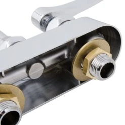 T&S Brass And Bronze Works T&S B-1140-WH4 Deck Mounted Workboard Faucet With 3 1/2" Centers, 5 3/4" Gooseneck Spout, 2.2 GPM Aerator, Eterna Cartridges And Wrist Handles -T&S Brass Shop 1598818