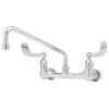T&S Brass And Bronze Works T&S B-0232-WH4 Wall Mounted Pantry Faucet With 8" Centers, 6" Swing Spout, Stream Regulator Outlet, Eterna Cartridges, And Wrist Handles -T&S Brass Shop 1606826