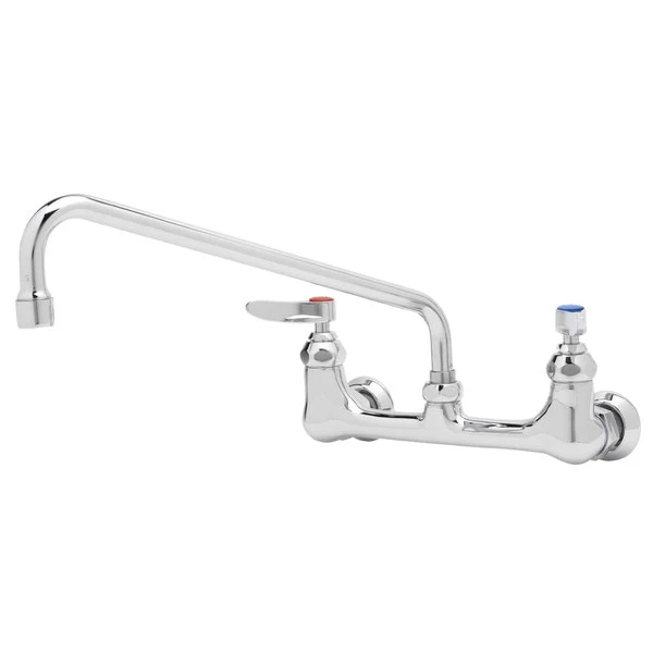 T&S Brass And Bronze Works T&S B-0231-EE-A22 Wall Mounted Pantry Faucet With 8" Centers, 12" Swing Spout, 2.2 GPM Aerator, Eterna Cartridges, And Lever Handles 3 T&S Brass And Bronze Works T&S B-0231-EE-A22 Wall Mounted Pantry Faucet With 8" Centers, 12" Swing Spout, 2.2 GPM Aerator, Eterna Cartridges, And Lever Handles