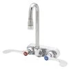 T&S Brass And Bronze Works T&S B-2459 Wall Mount Workboard Faucet With 4" Centers, 3 1/16" Swivel Gooseneck Nozzle, 1.0 GPM Aerator, And 4" Wrist Handles -T&S Brass Shop 1606983
