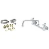 T&S Brass And Bronze Works T&S B-0231-CR-K-F15 Wall Mounted Pantry Faucet With 8" Centers, 12" Swing Spout, 1.5 GPM Aerator, Cerama Cartridges, Supply Lines, And Lever Handles 1 T&S Brass And Bronze Works T&S B-0231-CR-K-F15 Wall Mounted Pantry Faucet With 8" Centers, 12" Swing Spout, 1.5 GPM Aerator, Cerama Cartridges, Supply Lines, And Lever Handles -T&S Brass Shop 1607037