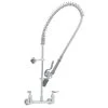 T&S Brass And Bronze Works T&S B-0133-CR-BJ EasyInstall Wall Mounted Pre-Rinse Faucet With 8" Centers, 1.07 GPM Spray Valve, Cerama Cartridges, And Lever Handles -T&S Brass Shop 1607207