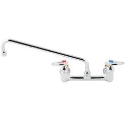 T&S Brass And Bronze Works T&S B-2358 Wall Mounted Faucet With 14" Swing Spout, 23.09 GPM Stream Regulator, 8" Adjustable Centers, And Lever Handles