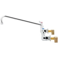 T&S Brass And Bronze Works T&S B-2358 Wall Mounted Faucet With 14" Swing Spout, 23.09 GPM Stream Regulator, 8" Adjustable Centers, And Lever Handles -T&S Brass Shop 1607437
