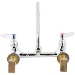 T&S Brass And Bronze Works T&S B-2358 Wall Mounted Faucet With 14" Swing Spout, 23.09 GPM Stream Regulator, 8" Adjustable Centers, And Lever Handles -T&S Brass Shop 1607440