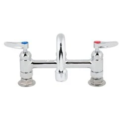 T&S Brass And Bronze Works T&S B-0220-CR Deck Mounted Faucet With 8" Adjustable Centers, 18" Swing Spout, Stream Regulator Outlet, Cerama Cartridges, And Lever Handles 10 T&S Brass And Bronze Works T&S B-0220-CR Deck Mounted Faucet With 8" Adjustable Centers, 18" Swing Spout, Stream Regulator Outlet, Cerama Cartridges, And Lever Handles -T&S Brass Shop 1607466