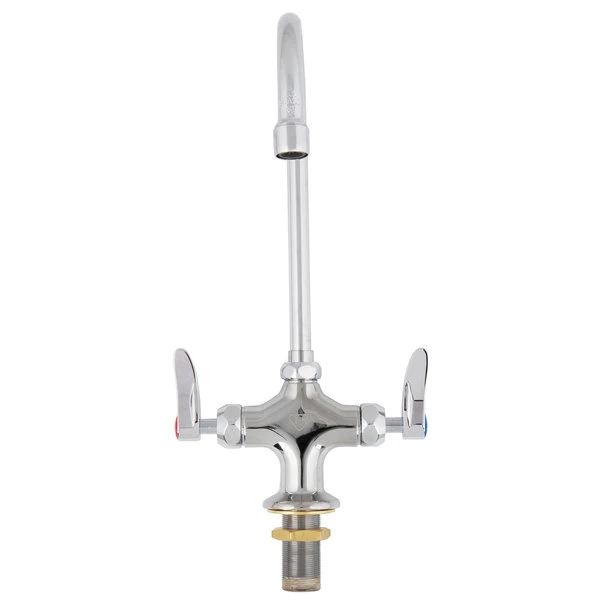 T&S Brass And Bronze Works T&S B-0300-CR Deck Mounted Single Hole Pantry Faucet With Flex Inlets, 5 1/2" Rigid Gooseneck Nozzle, And Cerama Cartridges 4 T&S Brass And Bronze Works T&S B-0300-CR Deck Mounted Single Hole Pantry Faucet With Flex Inlets, 5 1/2" Rigid Gooseneck Nozzle, And Cerama Cartridges - Image 2