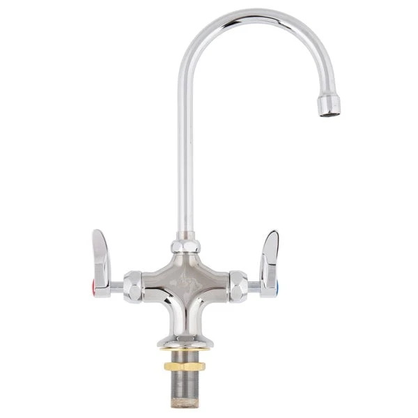 T&S Brass And Bronze Works T&S B-0300-CR Deck Mounted Single Hole Pantry Faucet With Flex Inlets, 5 1/2" Rigid Gooseneck Nozzle, And Cerama Cartridges 6 T&S Brass And Bronze Works T&S B-0300-CR Deck Mounted Single Hole Pantry Faucet With Flex Inlets, 5 1/2" Rigid Gooseneck Nozzle, And Cerama Cartridges - Image 4