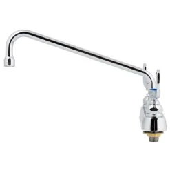 T&S Brass And Bronze Works T&S B-1123-WH4 Deck Mounted Workboard Faucet With 8" Centers, 12" Swing Nozzle, 2.2 GPM Aerator, Eterna Cartridges, And Wrist Handles -T&S Brass Shop 1611892