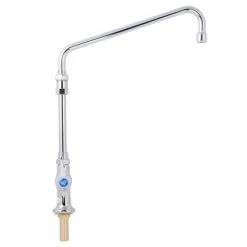 T&S Brass And Bronze Works T&S B-0206-02-CR Deck Mounted Single Hole Faucet With 12" Swing Spout, 7 5/8" Swivel Extension, Stream Regulator Outlet, Cerama Cartridge, And Lever Handle -T&S Brass Shop 1613378