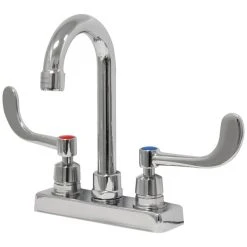 Advance Tabco K-56 Deck Mount 3 1/2" Gooseneck Faucet With Wrist Handles And 4" Centers