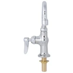 T&S Brass And Bronze Works T&S B-0205-060X-CR Deck Mounted Single Hole Faucet With 8" Swing Spout, Stream Regulator Outlet, Cerama Cartridge, And Lever Handle -T&S Brass Shop 1613599
