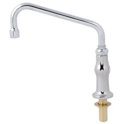 T&S Brass And Bronze Works T&S B-0205-060X-CR Deck Mounted Single Hole Faucet With 8" Swing Spout, Stream Regulator Outlet, Cerama Cartridge, And Lever Handle -T&S Brass Shop 1613602