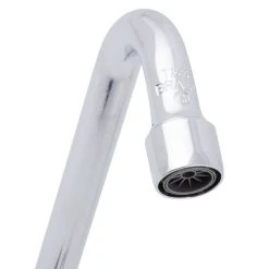 T&S Brass And Bronze Works T&S B-0205-060X-CR Deck Mounted Single Hole Faucet With 8" Swing Spout, Stream Regulator Outlet, Cerama Cartridge, And Lever Handle -T&S Brass Shop 1613603