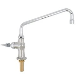 T&S Brass And Bronze Works T&S B-0205-061X-CR Deck Mounted Single Hole Faucet With 10" Swing Spout, Stream Regulator Outlet, Cerama Cartridge, And Lever Handle -T&S Brass Shop 1613637