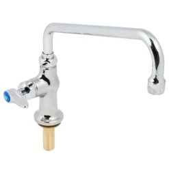 T&S Brass And Bronze Works T&S B-0205-061X-CR Deck Mounted Single Hole Faucet With 10" Swing Spout, Stream Regulator Outlet, Cerama Cartridge, And Lever Handle -T&S Brass Shop 1613640