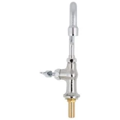 T&S Brass And Bronze Works T&S B-0205-061X-CR Deck Mounted Single Hole Faucet With 10" Swing Spout, Stream Regulator Outlet, Cerama Cartridge, And Lever Handle -T&S Brass Shop 1613651