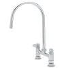 T&S Brass And Bronze Works Equip By T&S 5F-8DLS09 Deck Mounted Faucet With 9" Gooseneck Spout, 8" Centers, Laminar Flow Device, And Lever Handles