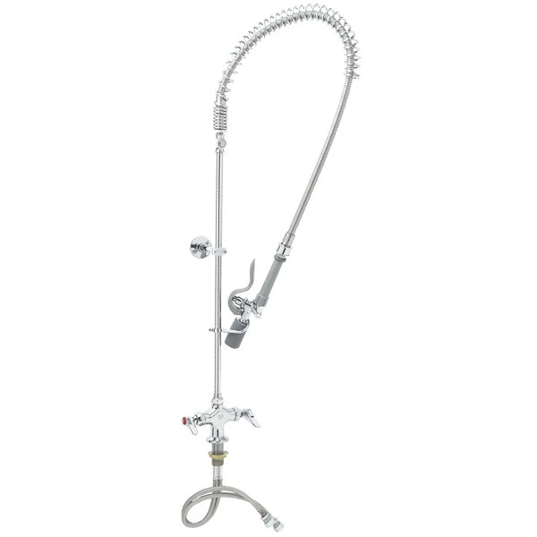 T&S Brass And Bronze Works T&S B-0113-BJ-SWV-T EasyInstall Deck Mounted Pre-Rinse Faucet With Single Base, 1.07 GPM Spray Valve, Eterna Cartridges, And Lever Handles 4 T&S Brass And Bronze Works T&S B-0113-BJ-SWV-T EasyInstall Deck Mounted Pre-Rinse Faucet With Single Base, 1.07 GPM Spray Valve, Eterna Cartridges, And Lever Handles - Image 2