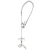 T&S Brass And Bronze Works T&S B-0113-B-TEE EasyInstall Deck Mounted 44 1/4" High Pre-Rinse Faucet With Flex Inlets, 44" Hose, Tee Assembly, And 6" Wall Bracket