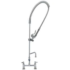 T&S Brass And Bronze Works T&S B-0123-ADF08-B EasyInstall Deck Mounted 49 1/4" High Pre-Rinse Faucet With Adjustable 8" Centers, 44" Hose, 8" Add-On Faucet, And Wall Bracket 5 T&S Brass And Bronze Works T&S B-0123-ADF08-B EasyInstall Deck Mounted 49 1/4" High Pre-Rinse Faucet With Adjustable 8" Centers, 44" Hose, 8" Add-On Faucet, And Wall Bracket -T&S Brass Shop 1616098