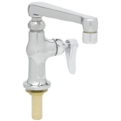 T&S Brass And Bronze Works T&S B-0208-CR Single Deck Mount Temperature Faucet With 6" Swing Cast Spout And Cerama Cartridge -T&S Brass Shop 1622063