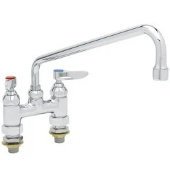 T&S Brass And Bronze Works T&S B-0225-CC Deck Mounted Faucet With 12" Swing Nozzle, 17.9 GPM Stream Regulator Outlet, Eterna Cartridges, And Lever Handles -T&S Brass Shop 1622375