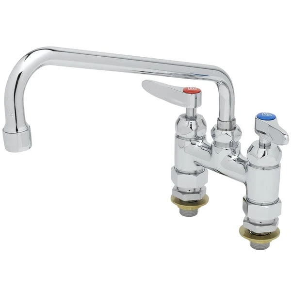 T&S Brass And Bronze Works T&S B-0226-CC Deck Mounted Faucet With 10" Swing Nozzle, 4" Centers, 17.9 GPM Stream Regulator Outlet, Eterna Cartridges, And Lever Handles 3 T&S Brass And Bronze Works T&S B-0226-CC Deck Mounted Faucet With 10" Swing Nozzle, 4" Centers, 17.9 GPM Stream Regulator Outlet, Eterna Cartridges, And Lever Handles