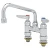 T&S Brass And Bronze Works T&S B-0227-CC Deck Mounted Faucet With 8" Swing Nozzle, 4" Centers, 17.9 GPM Stream Regulator Outlet, Eterna Cartridges, And Lever Handles -T&S Brass Shop 1622495