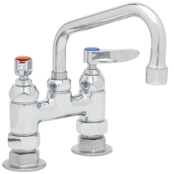 T&S Brass And Bronze Works T&S B-0228 Deck Mounted Pantry Faucet With 4" Adjustable Centers, 6" Swing Nozzle, And Eterna Cartridges 4 T&S Brass And Bronze Works T&S B-0228 Deck Mounted Pantry Faucet With 4" Adjustable Centers, 6" Swing Nozzle, And Eterna Cartridges - Image 2